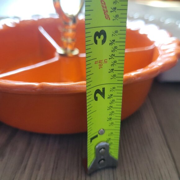 Vintage California USA Ceramic Lazy Susan Serving Tray Set - Picture 4 of 11